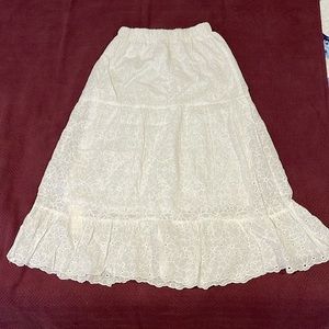 Commense white eyelet long skirt. Brand new w/tags.